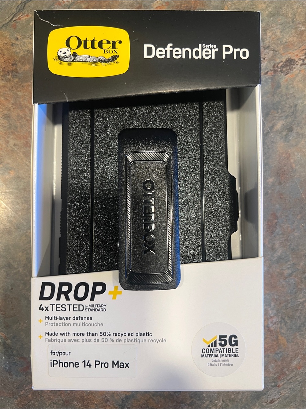OtterBox Defender Pro Holster Clip Case for iPhone 14 Pro Max - Black